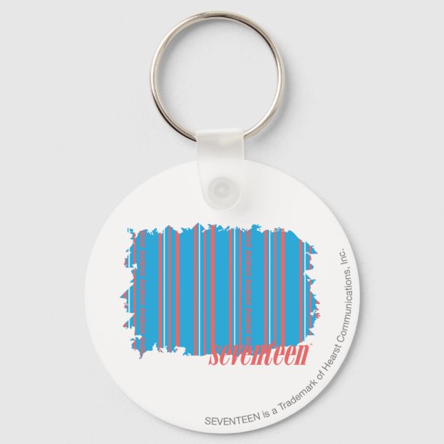 Thin Stripes Aqua 4 Keychain (Front)