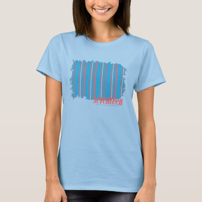Thin Stripes Aqua 4 T-Shirt (Front)