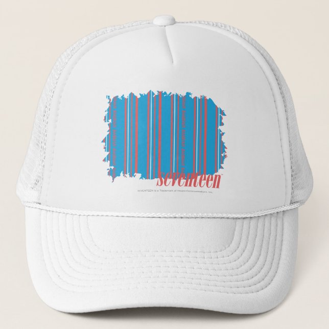 Thin Stripes Aqua 4 Trucker Hat (Front)
