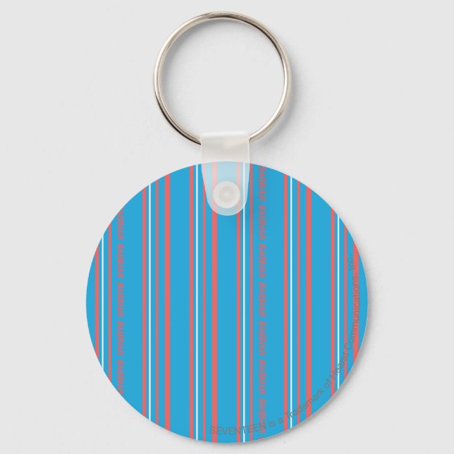 Thin Stripes Aqua Keychain (Front)