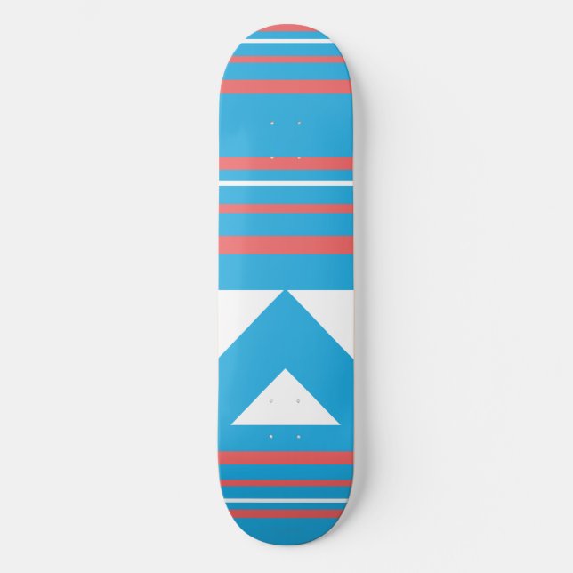Thin Stripes Aqua Skateboard (Front)