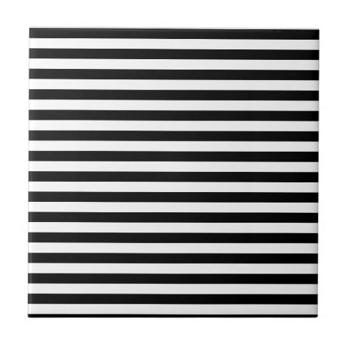 Thin Stripes _ Black and White Tile