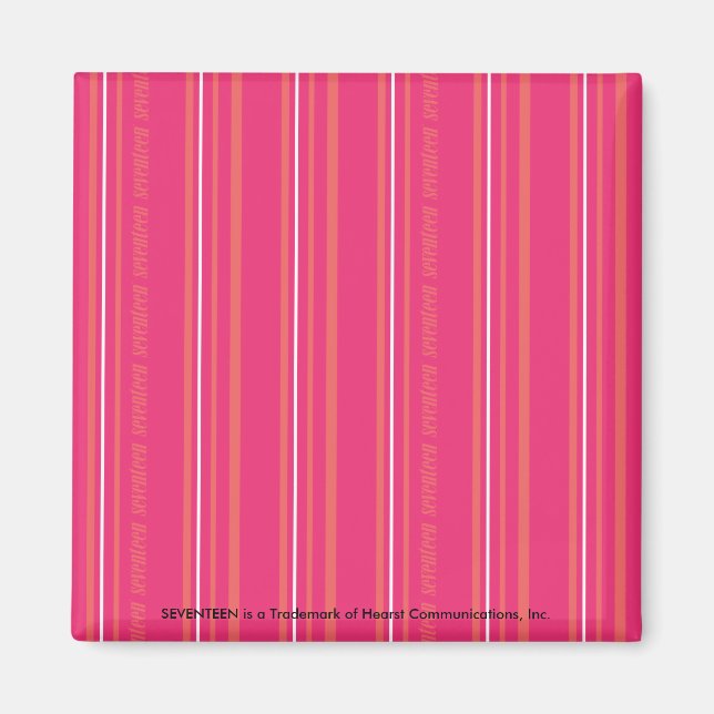 Thin Stripes Magenta Magnet (Front)