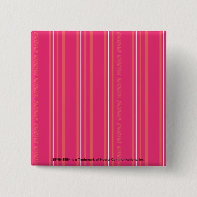 Thin Stripes Magenta Pinback Button (Front)