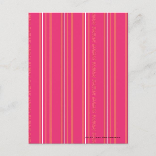 Thin Stripes Magenta Postcard (Front)