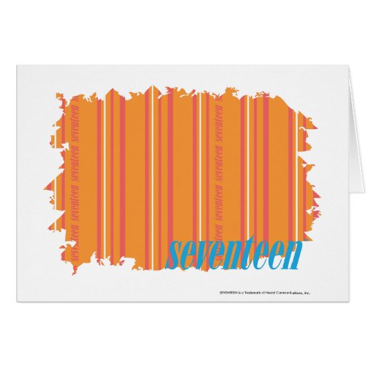 Thin Stripes Orange 2 Cards (Front Horizontal)