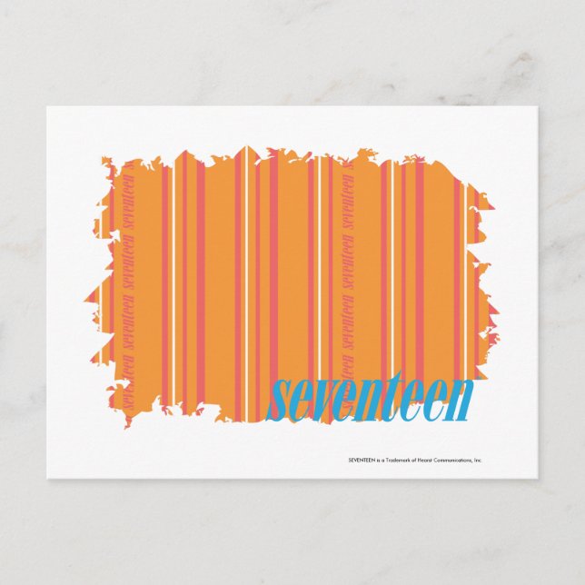 Thin Stripes Orange 2 Postcard (Front)