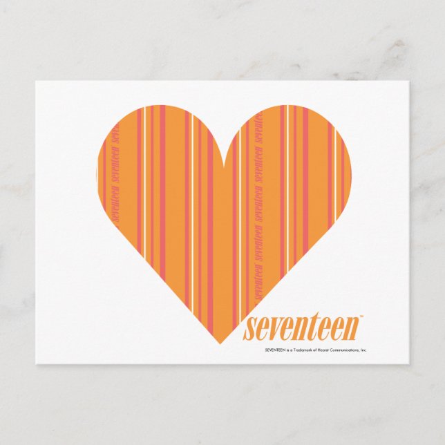 Thin Stripes Orange 3 Postcard (Front)