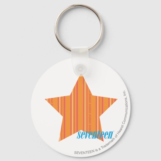 Thin Stripes Orange 4 Keychain (Front)