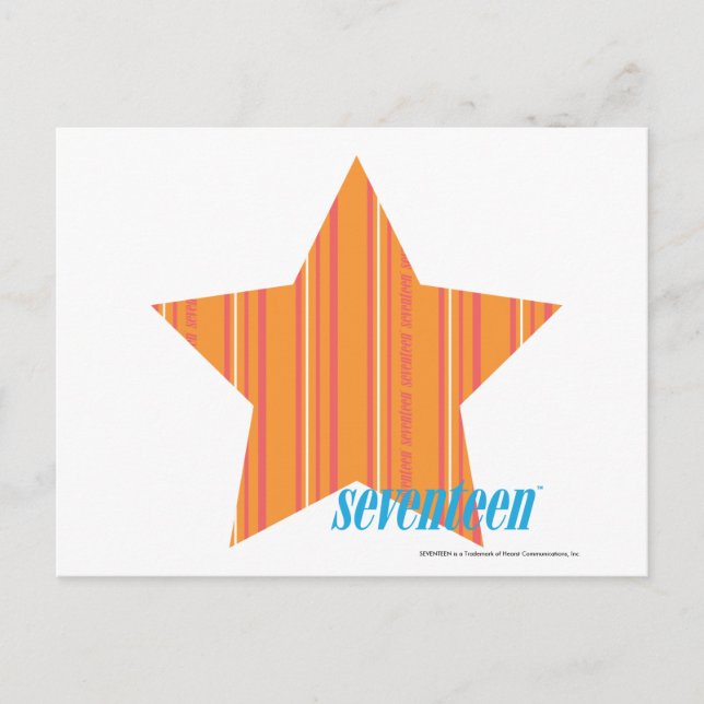 Thin Stripes Orange 4 Postcard (Front)