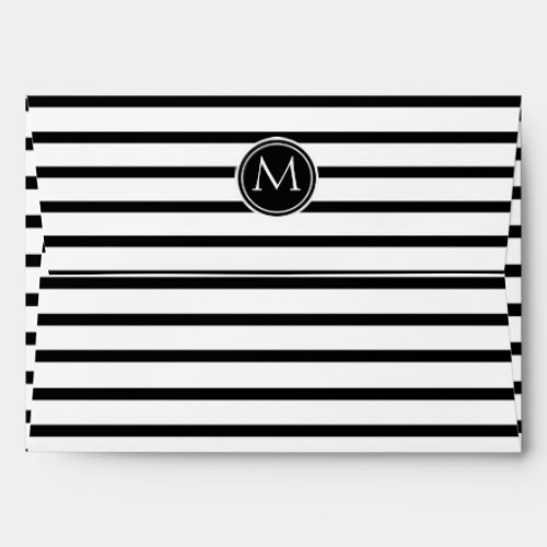 Thin Stripes Pattern and Monogram Envelope