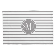 Thin Stripes Pattern Monogrammed
