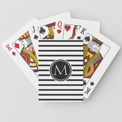 Thin Stripes Pattern Poker Cards