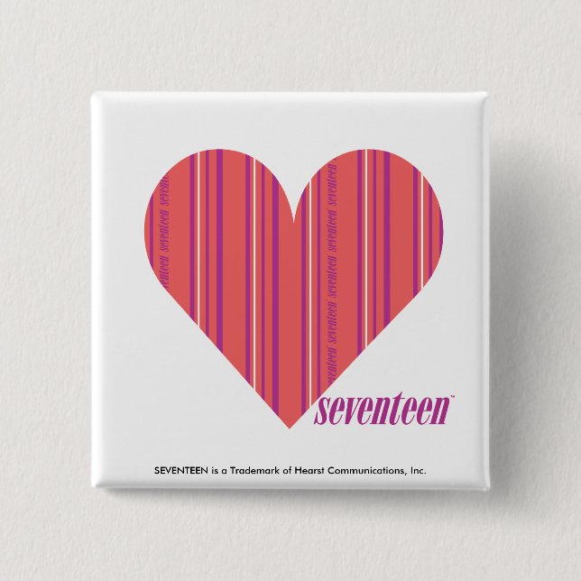 Thin Stripes Pink 3 Pinback Button (Front)