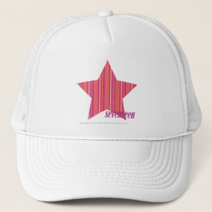Thin Stripes Pink 4 Trucker Hat