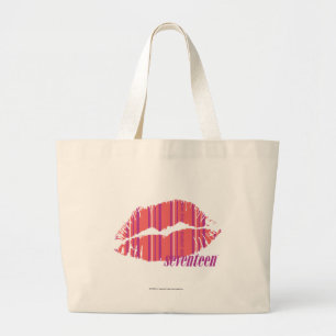 Thin Stripes Pink Large Tote Bag