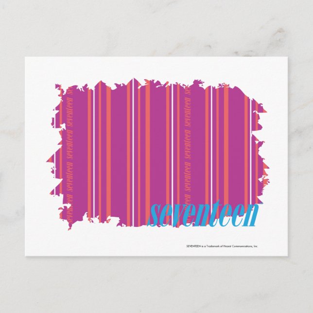 Thin Stripes Purple 2 Postcard (Front)