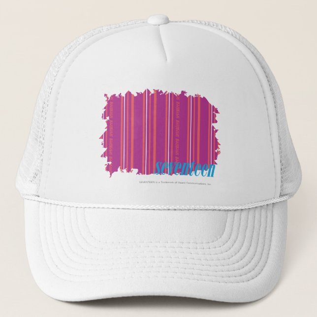 Thin Stripes Purple 2 Trucker Hat (Front)