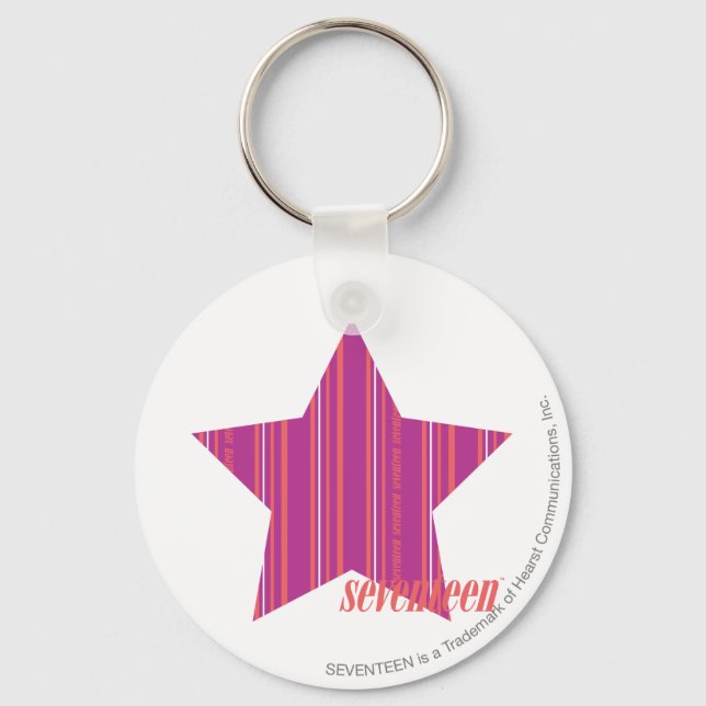 Thin Stripes Purple 3 Keychain (Front)