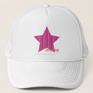 Thin Stripes Purple 3 Trucker Hat