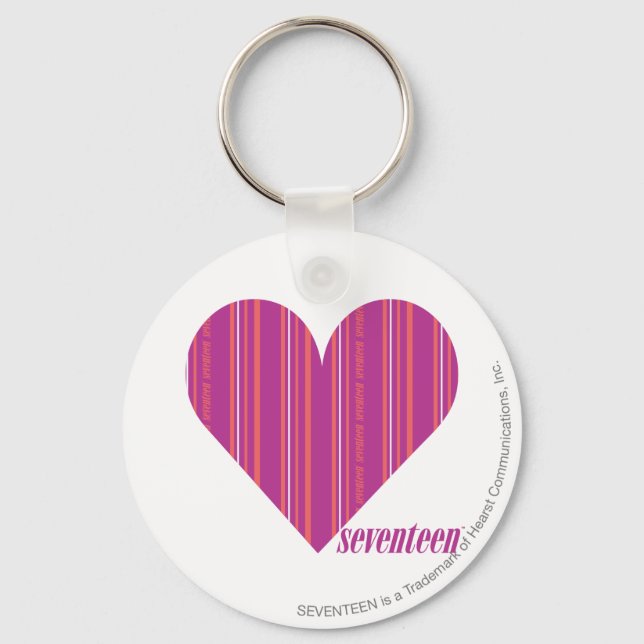 Thin Stripes Purple 4 Keychain (Front)