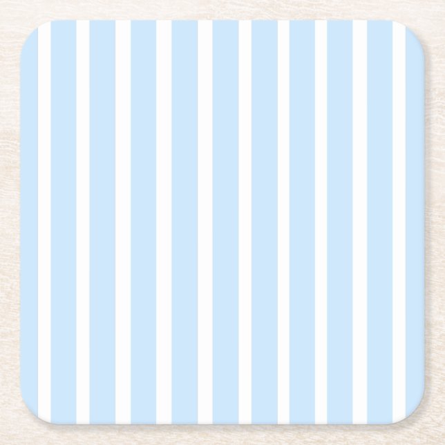 Thin Stripes Square Paper Coaster (Front)