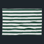 Thin Stripes - White and Dark Green Kitchen Towel<br><div class="desc">Stripes are real classics! They are one of the eternal patterns you can use for any kind of product. These dark green and white stripes are just one of the many options available in my collection of stripes in various color combinations and stripe patterns. If you want to get a...</div>