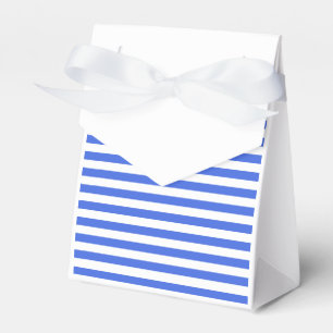 Thin Stripes - White and Royal Blue Favor Boxes