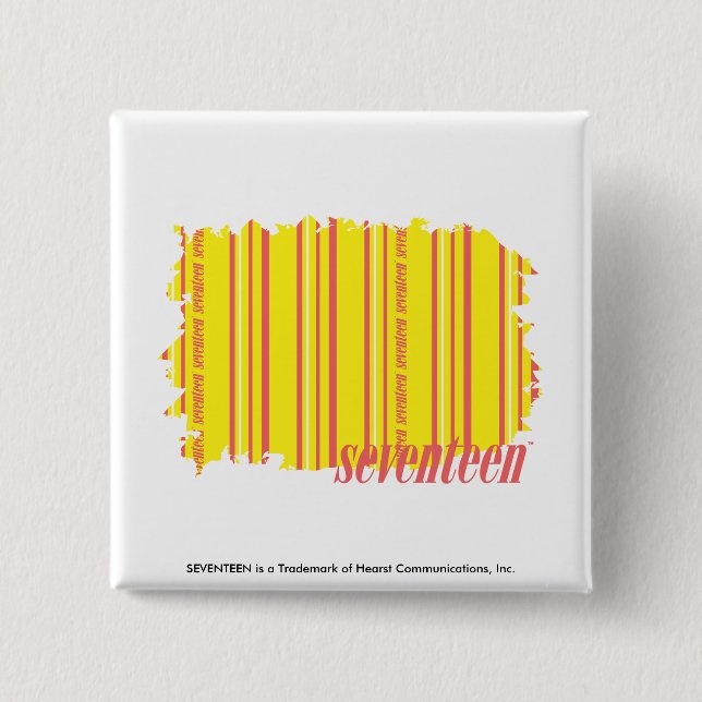 Thin Stripes Yellow 2 Pinback Button (Front)