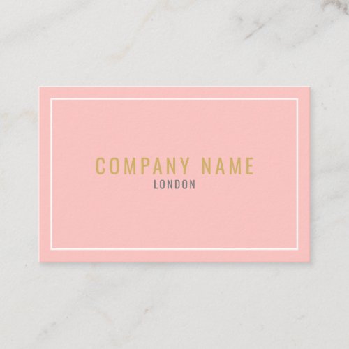 Thin white border pink business card