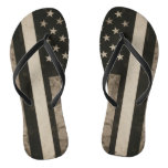 Thin White Line American Flag Flip Flops