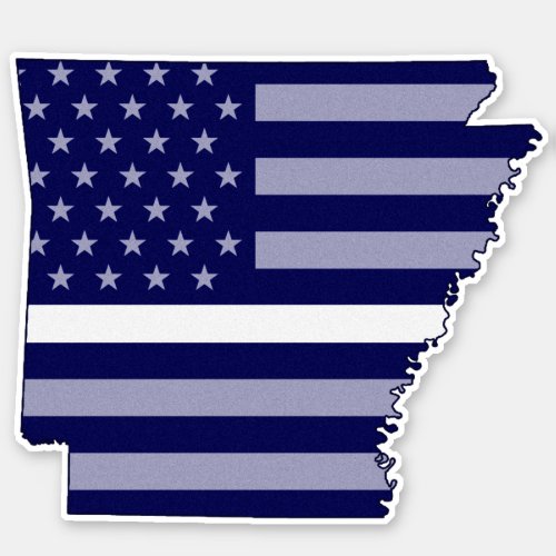 Thin White Line Arkansas Flag Sticker