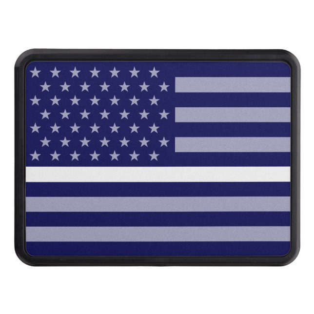 Thin White Line Doc/Nurse/EMS Flag Hitch Cover (Front)