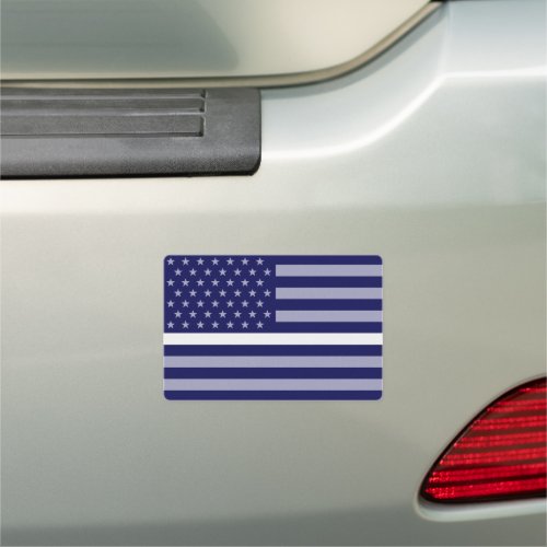 Thin White Line Flag Car Magnet