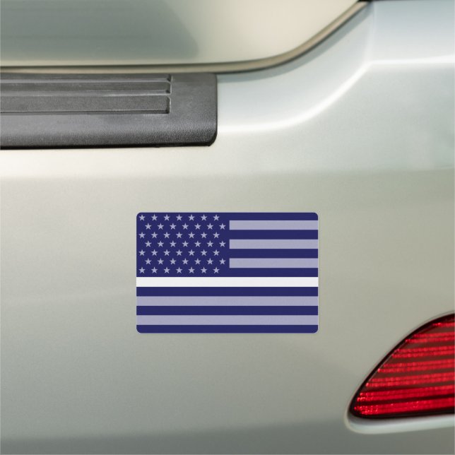 Thin White Line Flag Car Magnet (In Situ)