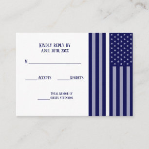 Thin White Line Flag Enclosure Card