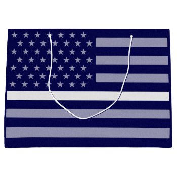 Thin White Line Flag Large Gift Bag by ThinBlueLineDesign at Zazzle