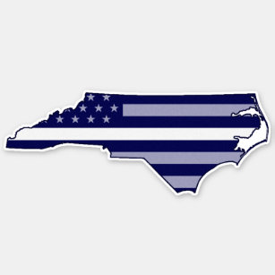 Thin White Line Flag North Carolina Sticker
