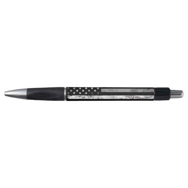 Thin White Line Grunge Flag EMT EMS Paramedic Pen (Front)