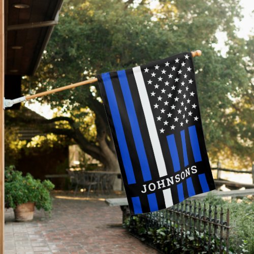Thin White Line Personalized EMS Paramedic House Flag
