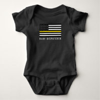 Thin Yellow Line American Flag Baby Dispatcher