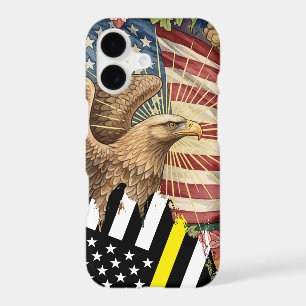 Thin Yellow Line Case, Dispatchers, American Flag iPhone 17 Case