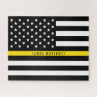 Thin Yellow Line Dispatcher American Flag Monogram