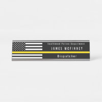 Thin Yellow Line Dispatcher Flag Add Name