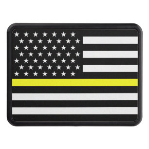 Thin Yellow Line Dispatcher Flag Hitch Cover