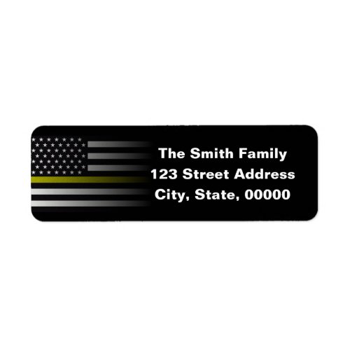 Thin Yellow Line Dispatcher Flag Label
