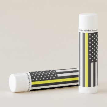 Thin Yellow Line Dispatcher Flag Lip Balm by ThinBlueLineDesign at Zazzle