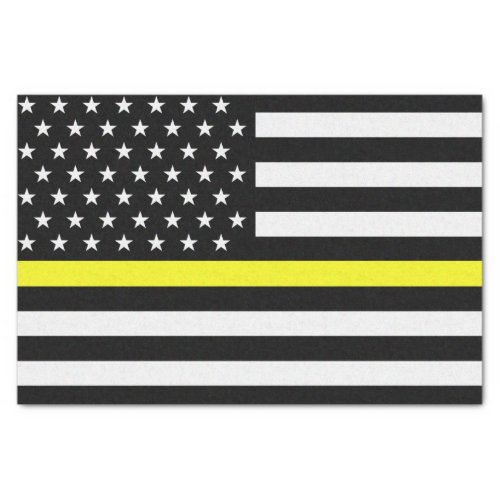 Thin Yellow Line Dispatcher Flag Tissue Paper