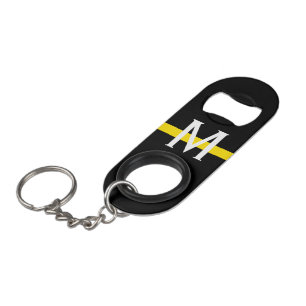 Thin Yellow Line Dispatcher Monogram Keychain Bottle Opener
