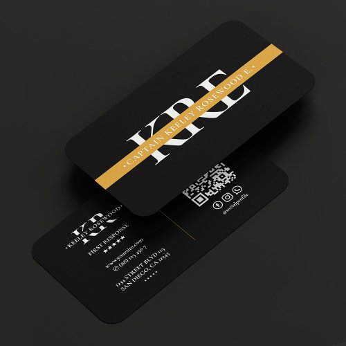 Thin Yellow Line Dispatcher Rescue Modern  Business Card